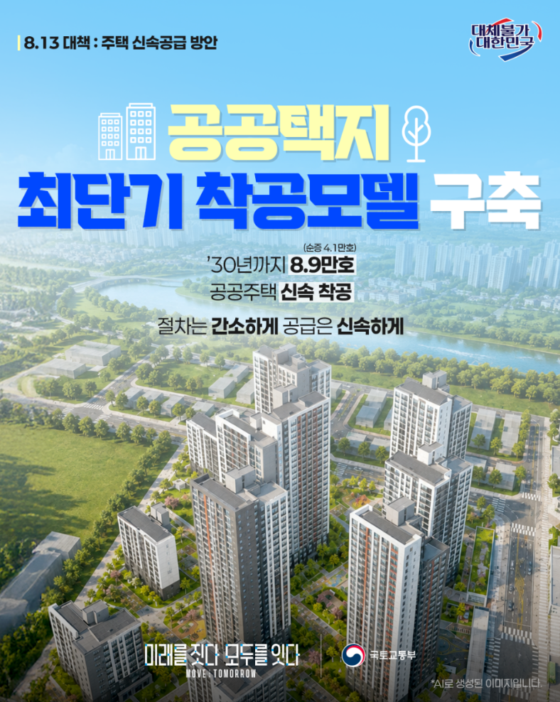 8.13 대책 주택 신속공급 방안 - ③ 공공택지 최단기 착공모델